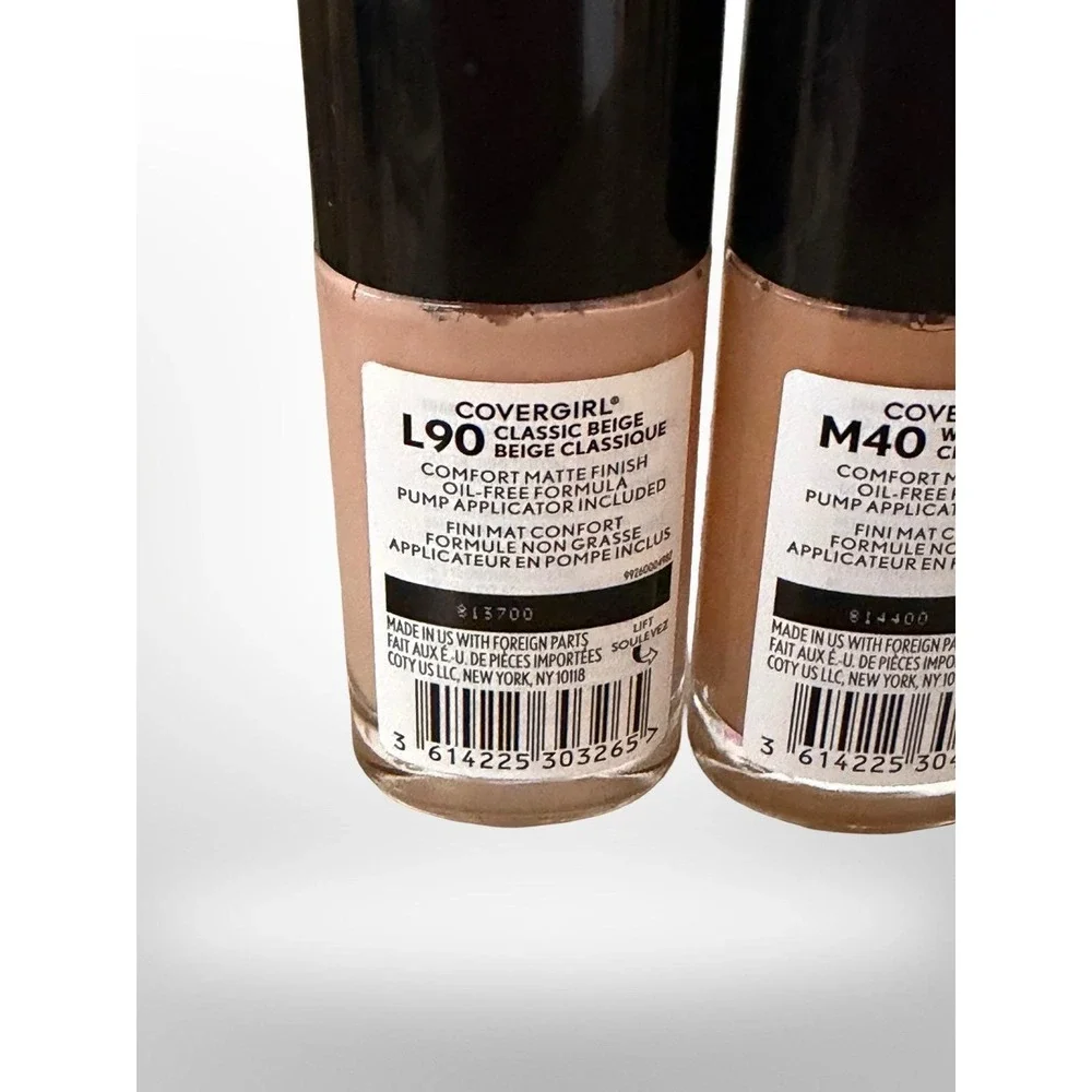 Covergirl TruBlend Matte Made Foundation Lot 3 Shades L60 L90 M40 Oil-Free 1oz